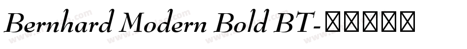 Bernhard Modern Bold BT字体转换